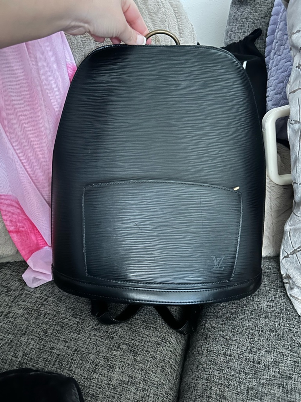 Louis Vuitton Gobelins Backpack Black Epi Leather